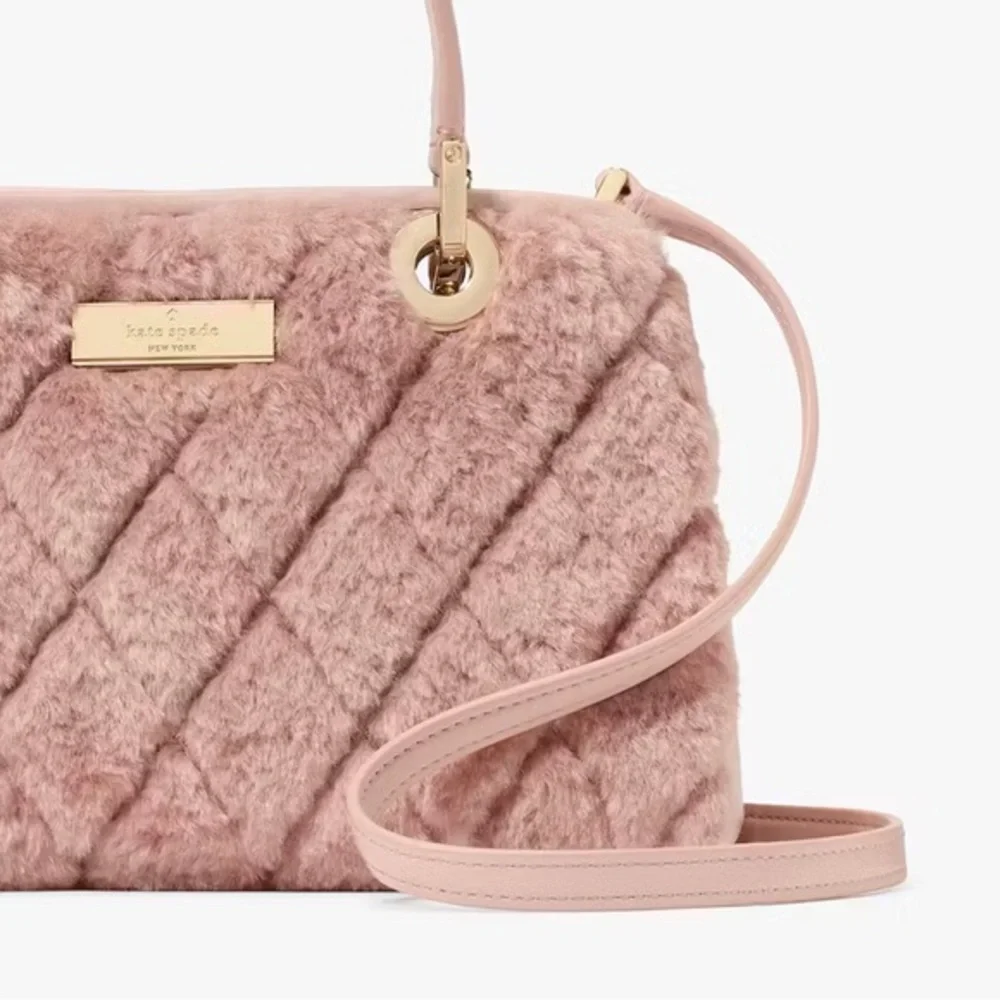 NWT KATE SPADE Carey Faux Fur Small Sullivan Satchel‎ - Picture 2 of 10